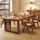 Yaqu volles massives Holz großer Bretttisch Tee Tisch Tee Tisch Büroschreibtisch Großgröße Mehrköpfige Verhandlungstischverhandlungstisch Lesestuhl C9901 Walnussfarbe großer Board Desk 160x80x75 cm Desktop Dicke ca. 6,5 cm