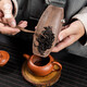 Rong Shan Tang Tea Set of Two, Black Sandalwood Solid Wood Tea Lotus Tea Ceremony Six Gentlemen Tea Pick Kung Fu Tea Set Accessories Walnut Tea Set of Two One Leaf Boat