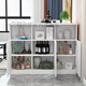 Hualade home bar table kitchen restaurant partition cabinet multi-functional entrance cabinet modern simple small bar wine cabinet high table white cabinet + marble color countertop + white cabinet length 60 double doors