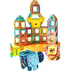 Feile Feile Variety Magnetic Pieces DIY Building Animal Magnetic Building Blocks Cartoon Iron Stone Children's Assembly Toy Gift 1502 Storage Bucket 73 Magnetic Pieces (Normal Edition)
