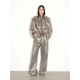 Fu Zhien's fashionable O'Neill fashionable, exquisite and elegant two-color wrap-around stand-up collar, dropped shoulders, short fox fur coat, Roumika M