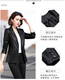 
Piercardin France Haining genuine leather leather jacket for women short suit 2025 autumn new sheepskin slim Korean version black 2XL suitable for 125-135Jin [Jin equals 0.5 kg]