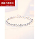 Huiyoulan women's platinum bracelet pt950 platinum laser transfer beads pt999 platinum bracelet laser ball bracelet Chinese Valentine's Day gift Christmas gift PT950 3.0-3.09g Thickness about 2.3mm length about