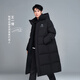 Yaya Wang Yibo same style couple fashion long thickened and warm urban outdoor hooded down jacket