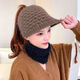 Rongxia gray hair headband cover knitted headband women's wide-brimmed headband winter scarf scarf headband plush knitted khaki
