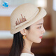 Lan Shimeg tragen Herbst- und Winterhut Frauen Wolle Wolle Hut warm warmer Basin Hut Top Hut Fischermodes Mode elegante britische Dome Basken Beret Beige Erwachsene pro Größe (versteckte Anpassung 56-57,5 cm)