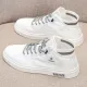 High-top shoes men's 2022 summer new Korean version trendy small white canvas shoes all-match casual leather student skate shoes 801 white camel cloth surface 43