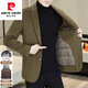 Pierre Cardin Cashmere Coat Men's Thick Wool Suit Autumn and Winter Short Down Liner Double-Sided Wool Jacket Men's Winter Camel HYX-6802 Short Wool Double-Sided Wool Suit 3XL 160-175Jin Jin is equal to 0.5 kg