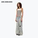 Ann Andelman [mismo modelo en la celebridad] Venta directa oficial chaleco rayado de cuello