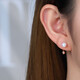 Trendy Acer embellished pearl 18K gold earrings for women rose gold earrings as a birthday gift for girlfriend, one pair