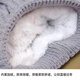 Runhua new hat for children new winter woolen hat warm and velvet thickened white knitted women's fashion versatile ear protection off-white happy