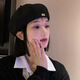 Rui Che Black Sweet Cool Beret Women's Autumn and Winter Big Head Waist Bud Painter Hat Ins Internet Celebrity Face-Showing Small Octagonal Hat Black M (56-58cm)