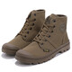 Gebiao Spring and Autumn Waterproof Martin Boots Middle Top Men's Shoes Board Shoes Canvas Shoes Sports Korean Style Fashion Versatile Casual Workwear Shoes Khaki 39