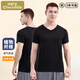 Little nurse short-sleeved vest men's v-neck elastic slim classic versatile bottoming shirt for men