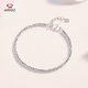 Aido Diamond PT950 platinum bouncy bead bracelet for women, platinum laser bead round bead fashion bracelet for girlfriend, weight 5.5-5.7 grams