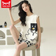 Cat Man Miiow 2024 Nuevo pijamas para mujeres en verano Cottos sin mangas de algodón pantalones cortos de dibujos animados de dibujos animados ropa para el hogar -719 L