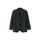 
MUJI (MUJI) Men's Easy-Dry Elastic Bubble Jacket Men's Jacket Early Autumn Style Suit Small Suit AD0VHC4S Black L (175/100A)
