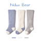 Nido Bear children's socks autumn and winter baby mid-length thickened warm plus velvet knee socks baby stockings winter knee socks