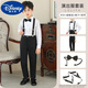 Disney Eleven Children's Performance Costumes Pure Cotton Princess Dress Female Dance Performance Puff Skirt Long-Sleeved Primary School Student Recitation Chorus Costume Long-sleeved Black Boys Overalls as shown in the picture 105 cm