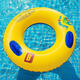 HengTravler Schwimmring für Erwachsene und Kinder, Outdoor-Wasserspielzeug, schwimmendes Eltern-Kind-verdicktes PVC, aufblasbar, ABC-gelber Schwimmring 100# für Erwachsene (geeignet für dicke Menschen), mit Griff, größer und dicker