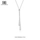 DAISY DREAM versatile geometric decorative necklace women's long slim sweater chain 2025 new simple high-end clavicle chain accessories 65cm total length silver geometric triangle necklace