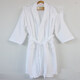Hilton cotton bathrobe autumn and winter pure cotton nightgown hotel towel material white pure cotton thick hot spring absorbent bathrobe soft all white without hemming XL height 166175CM