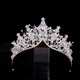 Vicary Crown Tiara Bride Wedding Dress Accessories Crystal Princess Crown Wedding Hair Accessory Ceremony Adult Ceremony Birthday Crown Silver