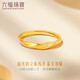 Liufu Jewelry, Gold Glitter Twist Texture Gold Ring Solid Living Ring Priced F96TBGR0006, About 1.91g