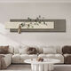 Sofa background wall hanging painting 2024 new style without punching living room decorative paintings sandstone paintings are wavy to the sky. 13958 ordinary style does not luminous + simulated green plants. Simulation green plants are randomly given. Please receive the real