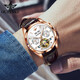 OUPINKE WATCH MEN Importierte Bewegung Vollautomatischer Maschinenwache Herren Uhr Luminöser wasserdichtes Schweiz zertifiziert Top Ten Herren Uhren OUPINKE 3291 BEIL ROSE WEISH WEISE KOSTENLOSE LIFELONG LIFELONGE GARANTIE