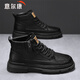 Yierkang Martin Boots Men British Style Invierno 2025 Nuevas botas de alta techo Trabajo de zapatos de algodón de algodón