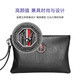 COW Men's Cuff Business Casual Clutch Envelope Bag Large Capacity Hand Grab C-9818 Black