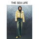 THE SEA LIFE 潮酷短款羽绒服PU皮外套女冬W13701 杏仁白 M
