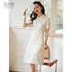 Chushen Nuevo vestido chino de manga corta para mujeres Diseño de botón retro Estilo chino Temperamento elegante Cheongsam Skirt S141Q1373
