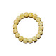 An Feng Russian material beeswax bracelet full of honey white flower wax amber handmade old-style barrel beads single circle toy men and women bracelet chain beeswax old-style bracelet 7mm with certificate