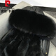Pier Cardin Parker Coat Men's Fur Coat Rabbit Fox Fur Inner Bottom Fur Inner Bottom Fur Plus Fur Winter Grey Inner Bottom (Medium-length) XL Recommended 120-135Jin [Jin equals 0.5 kg]