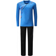 Chuangjingyis langärmelige Badminton-Uniform- und Winteranzug Männer und Frauen schnell trockene Tennis-Uniform Kinder Sportbekleidung Laufhose Langsame Top 3893 Herrengrau und weiße Oberseite M.