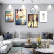 
Mohu (mohu) living room decoration painting sofa background wall mural modern simple landscape landscape painting TV wall high-end new style hanging painting Travel diary 15939 (including wall clock) Art crystal porcelain combination-black frame