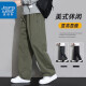JEANSWEST casual pants for men's spring and summer men's pants new style workwear sports loose trousers for men's pants drooping scimitar pants wide-leg black L suggests 110-130Jin [Jin equals 0.5 kg]