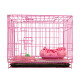 IRIS Teddy dog ​​cage small dog indoor with toilet household medium-sized dog cage folding pet cage cat cage rabbit cage blue delivery tray XS ultra-small 35*26*332Jin [Jin equals 0.5 kg] pet