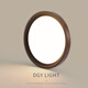 Grand View Garden (DGY) bedroom lamp eye protection ceiling lamp creative Japanese retro book room lamp modern simple dining room master lamp 125O 27W 3891-walnut color 40cm-Elf Wuji