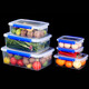 Hotel Kitchen rectangular Gran capacidad Caja de refrescos de plástico sellado comercial para refrigerador Caja de almacenamiento de cantina espesa especial sellada 9905 [28*19*9cm]