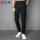 GuXING (GUXING) summer thin ice silk ultra-thin breathable cold silky quick-drying sports men's straight pants loose trousers casual pants black 4855 ice silk straight 2XL/185