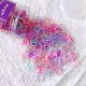Wind pet pets do not hurt fur band dog rainbow color headband Teddy Yorkshire braided hair ring headdress Y757 purple small 300 pieces box