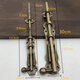 Wenshi European and Chinese door copper bolts, antique garden door locks, door buckles, sky gate bolts, extended wooden door copper door bolts, length 30cm, plug rod thick, 13mm copper color