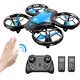 4DRC non-DJI remote control aircraft quadcopter ultra-high definition aerial photography drone boy toys children's birthday gift without aerial photography [remote control + sensing] navy blue double electric