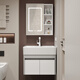 Cabinet de salle de bain XMSJ Ultra-Narrow 40 cm de large et petite taille de lavabo de salle de bain Cabinet armoire petit appartement mini bassin de lavage petite taille 4837 bassin + armoire + drain + robinet 0cm