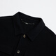 Scofield [wool] Men's 24-year winter new lapel neat and simple short wool jacket Black L (175)