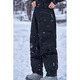 Awka Skihose für Frauen, männliche Paare Schneebrett 3L wasserdichte und winddichte Profi -Skihose kaltes Winter schwarz BZK53 m