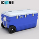 ICERS Eisens PU trolley type 100L insulated box refrigerated biosafety transfer box